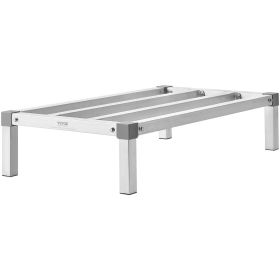 VEVOR Aluminum Dunnage Rack, 36' x 20' Commercial Food Floor Rack, 8' Off the Floor, 1000 lbs Capacity All-Welded Aluminum Storage Rack